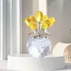 Flores de Cristal Creativas Siete Rosas Adorno de Escritorio Regalo de Festival para Amigos Maestros Adorno Flores de Cristal