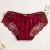 Ropa interior explosiva de encaje sexy de seda helada sin costuras para mujer, cintura baja, transpirable, de algodón puro, a rayas, talla grande