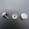 Estoque Disponível Transfronteiriço 50 Conjuntos de Parafuso de 15mm Fivela Branca Grande Conjunto de Fecho de Pressão de Metal Cobre Fecho de Pressão de Fixação de Lona Prata