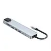 Expansor Tipo-C a HDMI Tarjeta de Red Convertidor Hub USB Multifuncional Tipo-C Estación de Acoplamiento