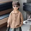 Elegante cárdigan suéter para niños, nueva colección 2026, atuendo de moda para primavera y otoño, capa interior moderna, chaqueta de punto con cremallera para niños