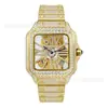 En Stock Al Por Mayor Relojes de Lujo Europeos y Americanos para Hombre con Moissanita, Reloj de Cuarzo con Esqueleto de Moissanita, Reloj de Pulsera Resistente al Agua para Hombre de Comercio Exterior