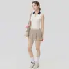 Roupas de yoga transfronteiriças no atacado: Top esportivo com zíper parcial e sutiã embutido, saia de tênis modeladora e conjunto de roupa fitness para mulheres, disponível para dropshipping