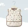 Babador para bebê, avental de alimentação infantil, estilo fino de verão, babador de alimentação para bebês, avental impermeável sem mangas para jardim de infância