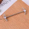 Barra Industrial Transfronteriza Europea y Americana Puente de Oreja de Acero Inoxidable Clavo Largo para Hueso de Oreja Ala Goteo de Aceite Barra Recta Clavo para Oreja Perforación de Corazón