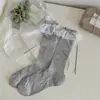 Calcetines Finos Youjiaxiu para Primavera y Verano para Mujer, Calcetines Holgados con Lazo de Cinta Estilo Japonés Ins, Calcetines de Caña Media sin Costuras para Mujer