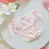 Braguitas de Encaje de Seda de Leche de Cintura Media Ropa Interior para Niñas Estudiantes Transpirables Cómodas Entrepierna de Algodón Puro Estilo Juvenil