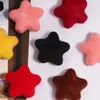 Nuevas Cuentas Sueltas de Estrella de Cinco Puntas de Acrílico Flocado con Agujero Recto para Cadenas de Teléfono, Llaveros, Cadenas de Bolsos y Accesorios de Joyería DIY