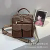 Bolsa Casual Multibolsos de Couro Mukari Transfronteiriça 2025 Nova Versátil Moda Multifuncional Mochila e Bolsa Transversal