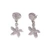 Pendientes de temperamento y personalidad INS de Europa y Estados Unidos, acero inoxidable chapado en oro de 18 quilates, estrella de mar, costura de flor, amor, cesta colgante en espiral