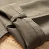 Pantalones Largos de Color Sólido Microelásticos, No Planchar, Mezcla de Algodón Peinado de Alta Gama, Cómodos, Transpirables, para Otoño e Invierno, Estilo Recto Casual de Negocios para Hombre