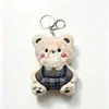 Lindo Oso de Peluche Llavero Colgante Decoración Colgante para Bolso Muñeco de Peluche de Dibujos Animados Colgante Combinación de Ropa
