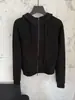 Sudadera esencial y práctica GAGD de terciopelo Tencel para mujer, chaqueta corta versátil con capucha y doble cremallera para otoño e invierno