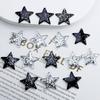 Parche de estrella de cinco puntas de resina con brillo de 29 mm, accesorios para el cabello para tocado DIY, accesorios para zapatos con agujeros, accesorios de flores, accesorios al por mayor