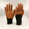 Guantes de espuma de látex verde y negro, engrosados, antideslizantes, resistentes al desgaste, para trabajos en obras de construcción, guantes de seguridad al por mayor