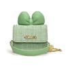 Nuevo bolso de mujer con lazo que cambia de color, bonito mini bolso cuadrado con cadena para niña, accesorios de princesa, cartera pequeña