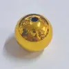 Cuentas Redondas de Acrílico Color Duradero Chapado Chapado UV Agujero Recto Perforadas DIY Cadena de Teléfono Colgante Material Accesorios de Joyería