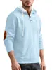 Moletom Casual com Capuz Jacquard Cor Sólida Bordado Esportivo Espessado Outono e Inverno para Homens - Amazon Europeia e Americana Transfronteiriça