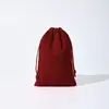 Bolsa de Terciopelo Cordón Solapa Bolsillo Pantalones Negro Bolsa de Joyería Regalo de Joyería Logotipo Impreso Empaque Sello de Cordón Personalización de Bolsa de Terciopelo