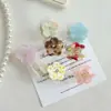 Pinza para el Cabello Pequeña Floral Suave para Mujer, Mini Pasador de Acetato con Pedrería, Pinza Lateral, Venta al por Mayor de Fábrica