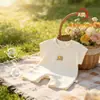 Macacão de Verão para Bebê Roupas Finas Classe A Roupa de Verão Macacão de Manga Curta para Meninos e Meninas Roupas de Ar Condicionado para Bebês