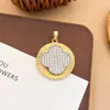 Colgante de Moda Transfronterizo con Circonita Microincrustada, Colgante de Collar Geométrico en Forma de Corazón Chapado en Cobre Dorado, Accesorio de Cadena de Clavícula Simple para Mujer