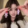 Pendientes de racimo de uvas transparentes y coloridos de verano para mujer, Tachuelas de diseño de nicho, Únicos y hermosos, Pendientes atmosféricos