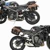 Coche Clásico Lobo Adecuado para Triumph StreetTriple765 Bolsa Lateral de Liberación Rápida Caja Lateral Retro Bolsa para Casco Modificada