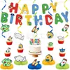 Fiesta de Cumpleaños Transfronteriza Banderín de Letras de Bandera de Colores Decoración Serie de Animación Shin-Chan Pastel Topper Decoración