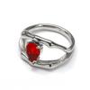 Anillo de Diamantes con Diseño Nicho Ins de Estilo Japonés y Coreano, Hueco de Doble Capa con Incrustaciones en Forma de Gota, Anillo de Dedo Distintivo de Moda de Lujo Ligero para Mujer