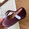 Zapatos de Terciopelo Otoñales para Niños Estilo Francés, Punta Dividida Artificial, Zapatos Mary Jane para Niñas Pequeñas, Zapatos Poco Profundos de Princesa