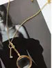 Estilo Ins Verano Nuevo Lupa con Llavero Collar Diseño Original Cadena de Suéter de Moda de Gama Alta