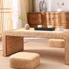 Mesa de ventana salediza de tatami de estilo japonés, mesa de centro pequeña de ratán, mesa de té creativa sencilla, mesa Kang para el hogar, mesa baja, mesa pequeña para alféizar de ventana