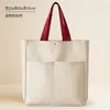 Bolsa de lona lisa com logo personalizado, bolsa de lona espessa para estudantes, ecobag personalizada, bolsa de lona de algodão para publicidade personalizada
