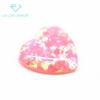 Forma de coração plana lisa OP08 opala rosa claro coração de amor em forma de coração plana brilhante pedra de opala rosa claro