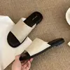 Chanclas francesas para mujer verano para salir zapatos de playa de vacaciones nuevo casual punta abierta planas antideslizantes zapatillas frescas zapatos