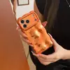 Capa de Celular de Alta Qualidade com Onda Laranja Galvanizada Adequada para Iphone16Pro Max Apple 17 14/15 Novo Estilo