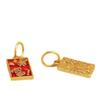 Oro Arena Esmalte Azul Quemado Colgante de Candado Pequeño DIY Accesorios de Cuerda de Mano Tejida a Mano Pulsera con Cuentas Accesorios Método Antiguo