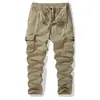 Pantalones Largos Elásticos para Hombre Otoño Invierno Casual para Exteriores Multibolsillos Algodón Elástico Pantalones de Trabajo Pantalones Largos Lavados Pantalones Largos Estilo Ame Kaji
