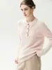 Estilo retro e intelectual~ Suéter polo de punto 100% cachemir puro para mujer para otoño e invierno, con un cuello suave y elegante y un suéter base cómodo y versátil