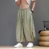 Pantalones jogger de seda helada de secado rápido para hombre, talla 8XL, pantalones de pierna ancha finos de verano, pantalones casuales holgados en un estilo relajado