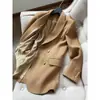 Blazer de Lana Fina 2026 Primavera Nuevo Casual Chaqueta de Traje para Mujer Versátil Ajustado Ropa para Mujer para Primavera y Otoño