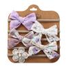 Accesorios para el cabello para niños de Amazon transfronterizos Hecho a mano DIY Lazo Diadema Primavera y Verano Set de 5 diademas de nailon para bebé