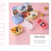 Caixa dupla de lentes de contato fofa de desenho animado diy caixa de beleza para cuidados com os olhos japonesa e coreana caixa para casal atacado 888