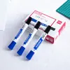 Plumón para pizarra Deli S509 punta doble azul-negro borrable para uso en oficina y reuniones, plumón de doble color