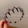 Tiara de Dente de Flor de Cristal de Luxo 2025 Nova Versátil Tiara de Topo Alto Elegante Elegante Grampo de Cabelo Antiderrapante