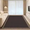 Alfombra Sencilla para Sala de Estar Resistente a la Suciedad Fácil de Cuidar Transfronteriza Antideslizante Cobertura Total Alfombra para Sofá y Mesa de Café Alfombra Avanzada de Terciopelo de Cristal