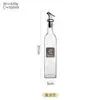 Garrafa de Óleo de Vidro 500ml Antiaderente para Uso na Cozinha, Garrafa de Molho de Soja Vinagre com Controle de Óleo, Conjunto de Garrafas de Tempero Atacado