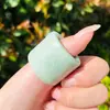 Anel de Dedo de Jade Atacado, Anel de Dedo de Jade Verde de Guizhou, Anel de Dedo de Jade Lantian, Anel Grande Masculino Presente