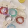 Cordón para Teléfono de Color Translúcido Estilo Coreano Goma para el Cabello para Mujeres Celebridad de Internet Goma para el Cabello sin Costuras Goma para el Cabello Simple de Moda